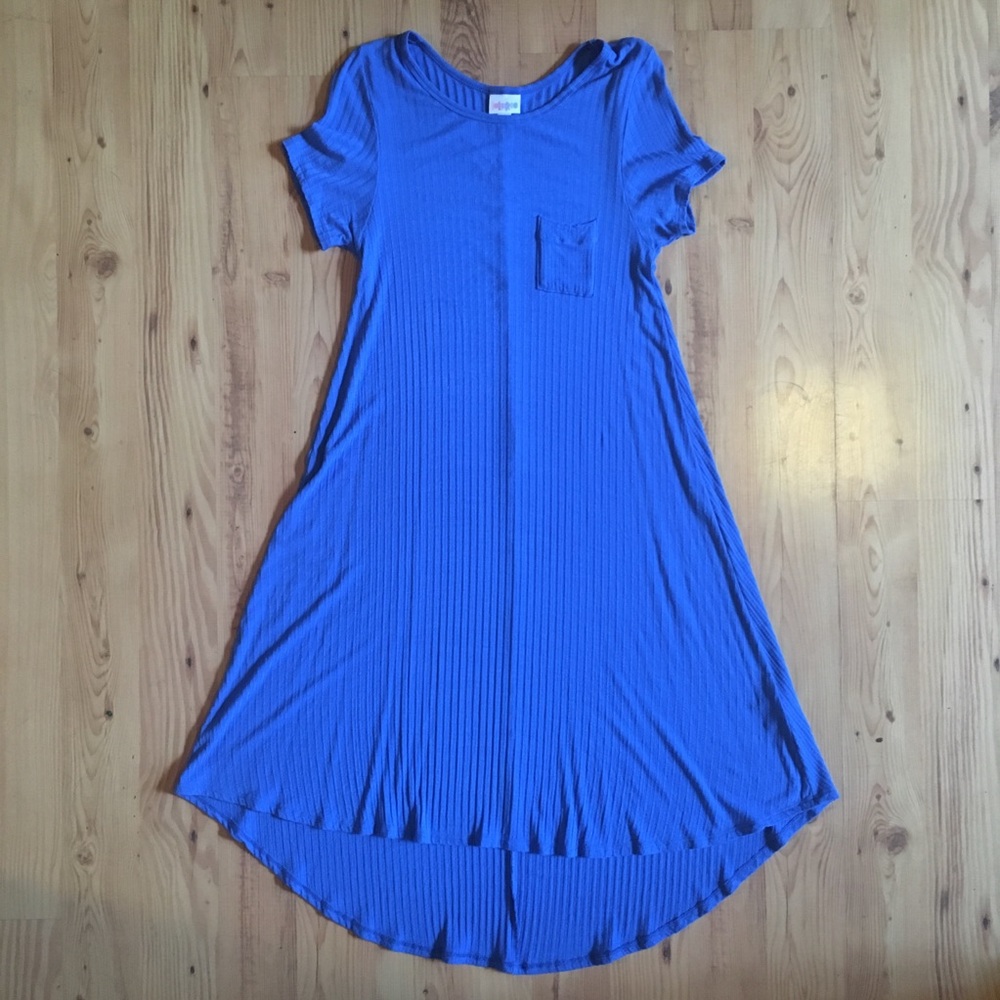 🎉🆕🎉 Super Soft Ribbed Blue Carly Dress